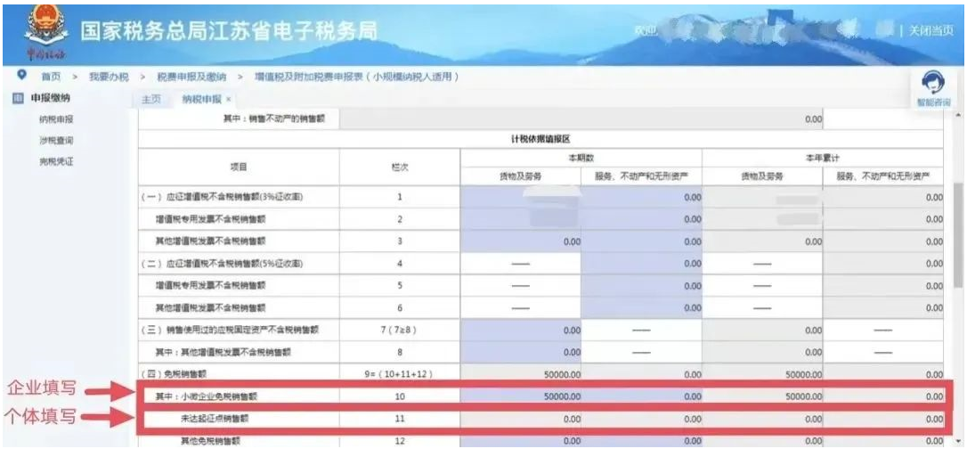 1658643465326350.png 普票or专票,小规模纳税人免征增值税五种开票情形申报表填报指导!